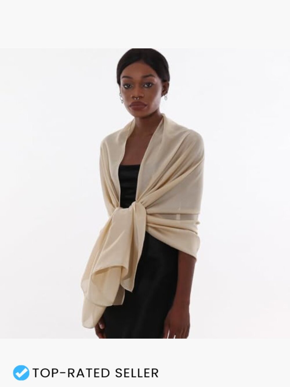 Pashmina Shawl Wrap Sheer Lightweight Scarf for Evening Dresses Party - Picture 6 of 7